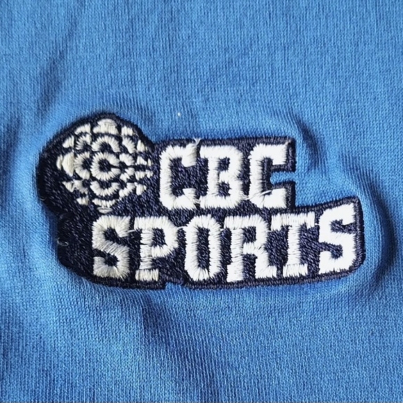 Vintage CBC TELEVISION SPORTS Short Sleeve MEDIA POLO SHIRT - Picture 2 of 5